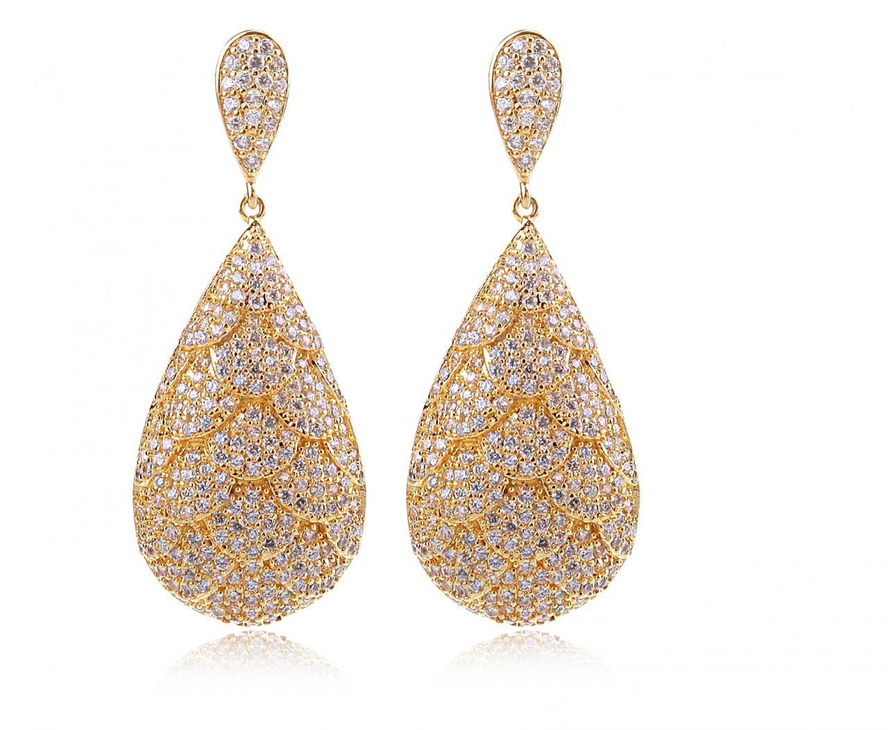 Elegant Earrings Lady Romantic Of Oval Shape Earrings Dangle Earrings